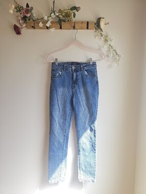 Cavalli Class High-Rise Blue Straight-Leg Cotton Jeans Size 27